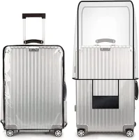 1 Pcs Transparent Luggage Cover Waterproof Thick Clear PVC Suitcase Cover Travel Bag Dust Protector Stylish Luggage Cases Cover for 20-30 inch